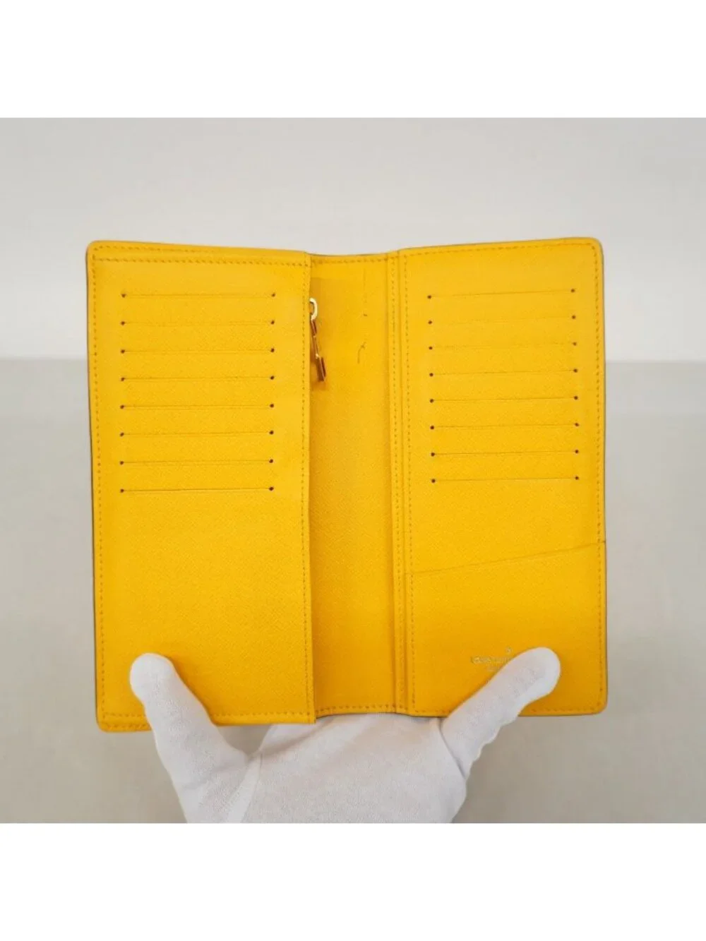 Louis Vuitton Wallet Damier Pop Portefeuille Brazza NM Yellow Brown